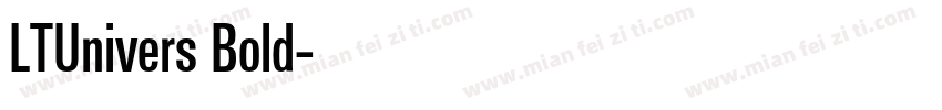 LTUnivers Bold字体转换